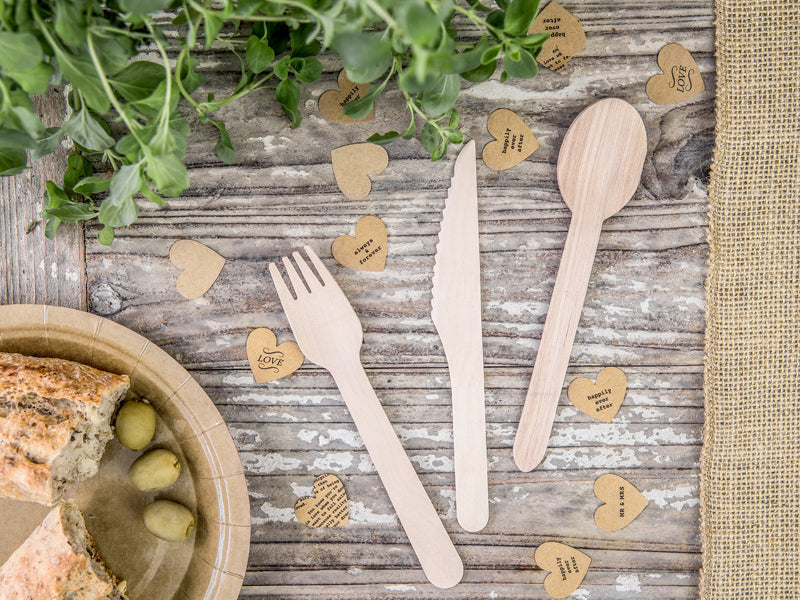 NATURAL WOODEN CUTLERY SET