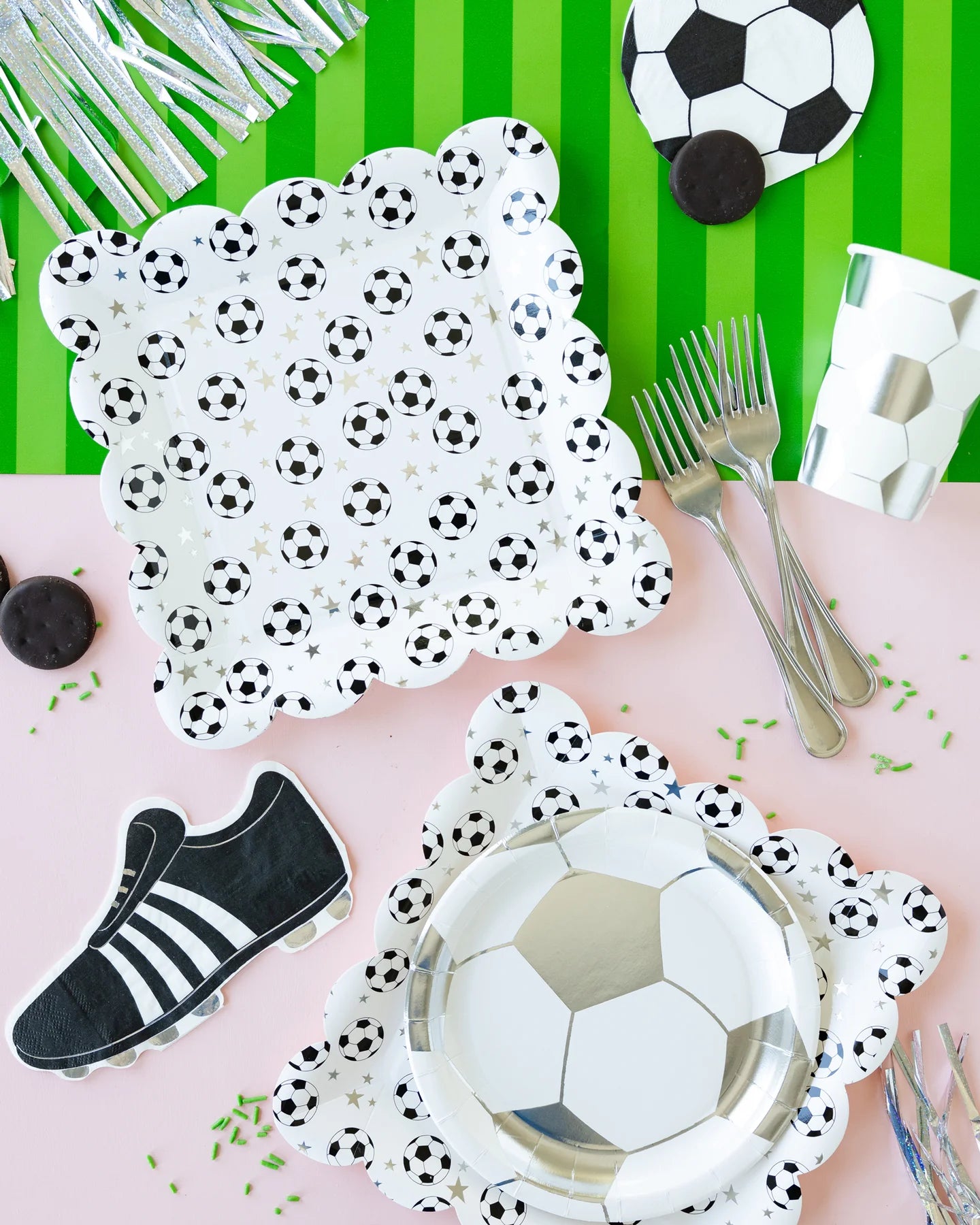 SCATTERED SOCCER BALL PLATES