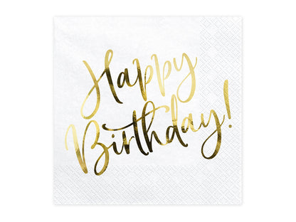 GOLD HAPPY BIRTHDAY NAPKIN