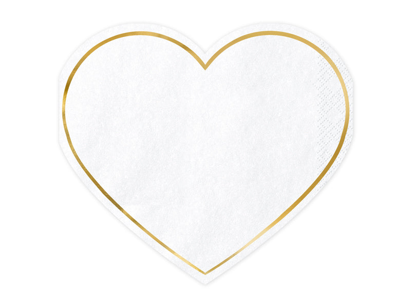 WHITE HEART NAPKIN