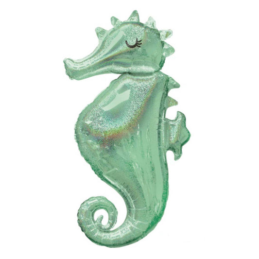 HOLOGRAPHIC SEAHORSE FOIL BALLOON
