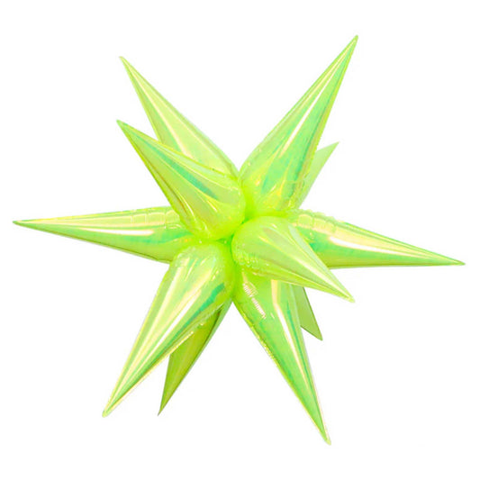 IRIDESCENT GREEN STARBURST FOIL BALLOON
