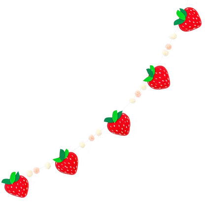 STRAWBERRY FELT BANNER