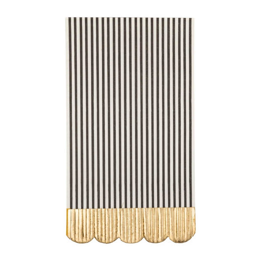 STRIPED GOLD FRINGE NAPKINS