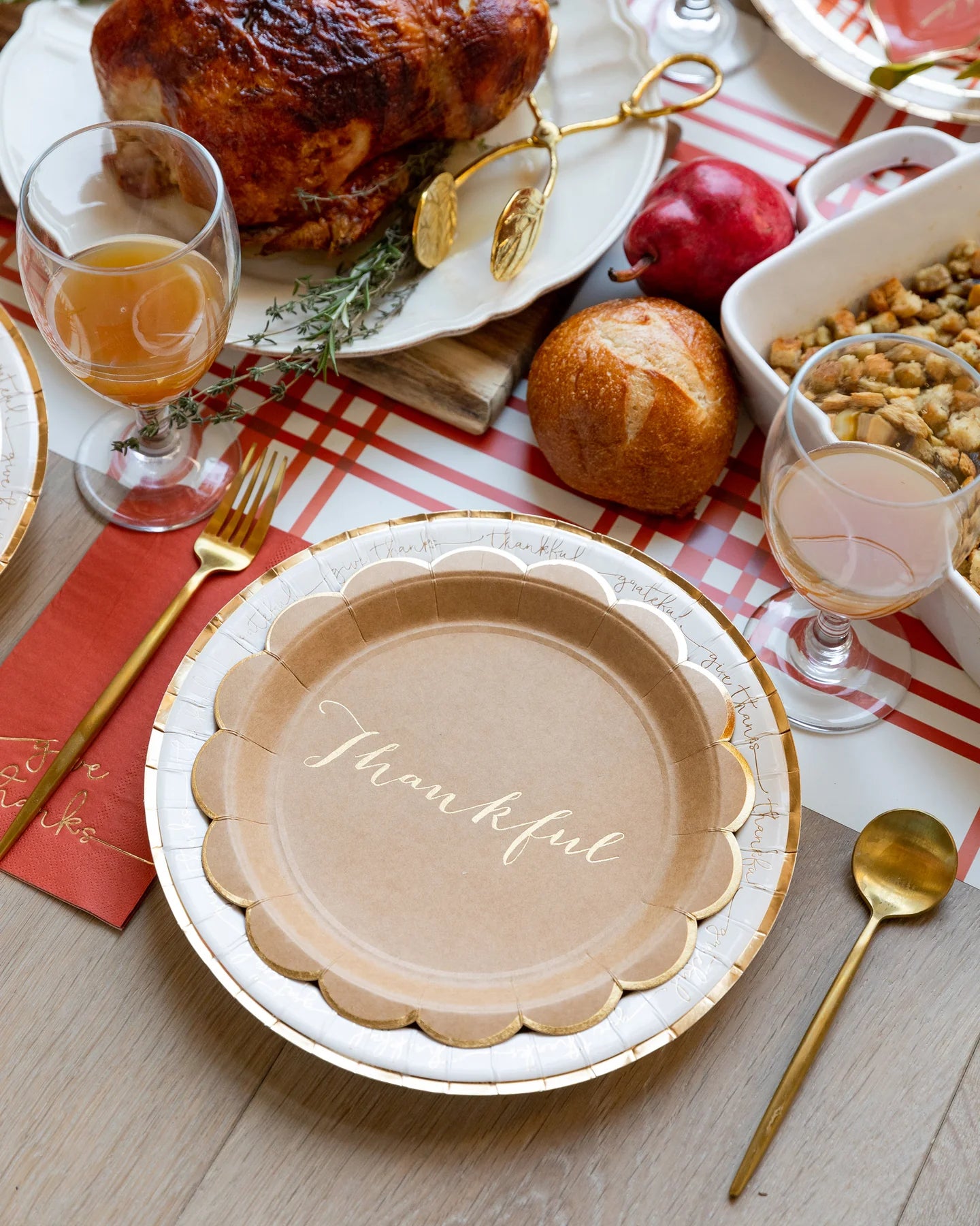 THANKFUL KRAFT PLATES