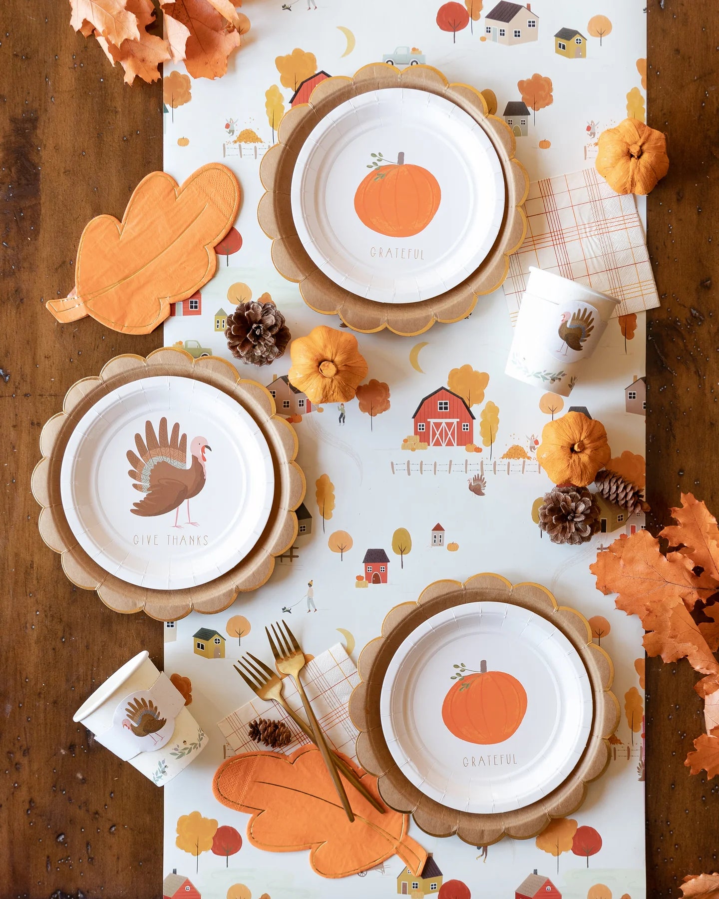 THANKFUL KRAFT PLATES