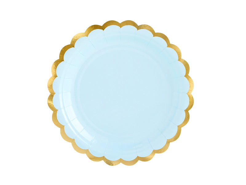 BLUE SCALLOPED PLATES