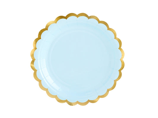 BLUE SCALLOPED PLATES