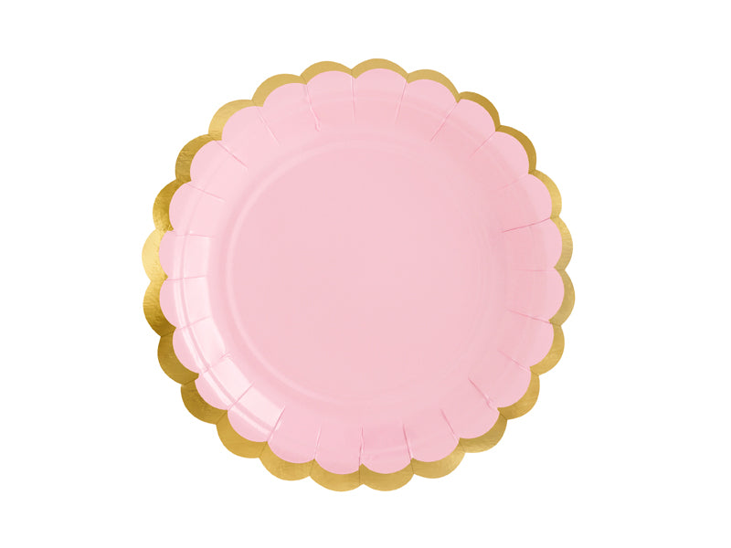 PINK SCALLOPED PLATES