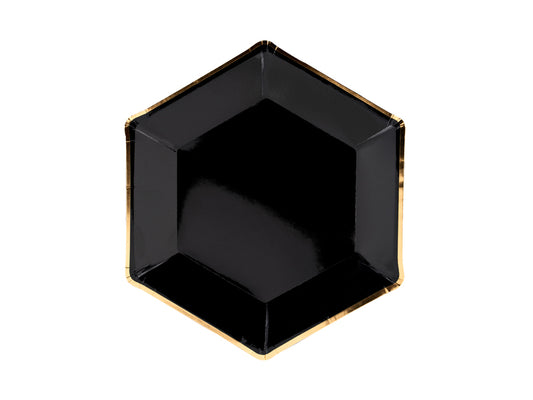 BLACK HEXAGON PLATES