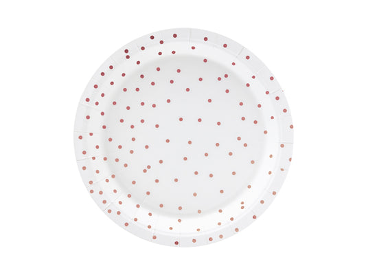 WHITE POLKA DOT PLATES