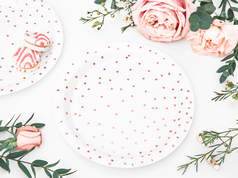 PINK POLKA DOT PLATES