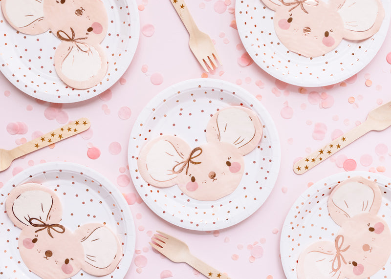 PINK POLKA DOT PLATES