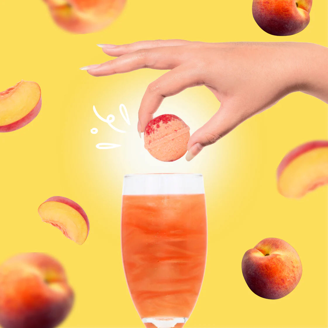 PEACH BELLINI COCKTAIL BOMB