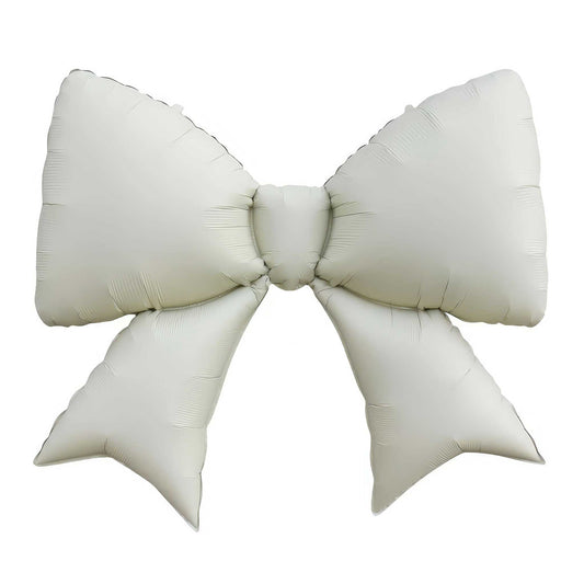 MATTE WHITE BOW FOIL BALLOON