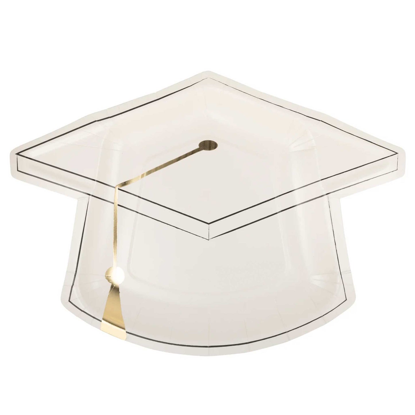 WHITE GRAD CAP PLATES