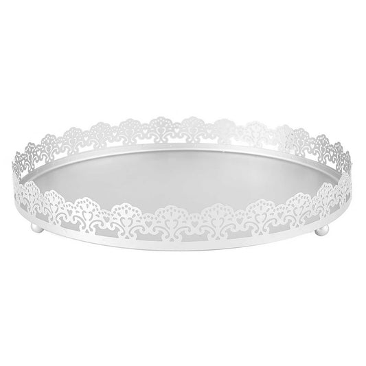 WHITE ROUND TRAY