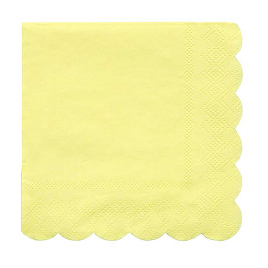 SCALLOPED PALE YELLOW NAPKINS