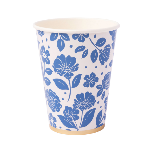 BLUE FLORAL CUPS