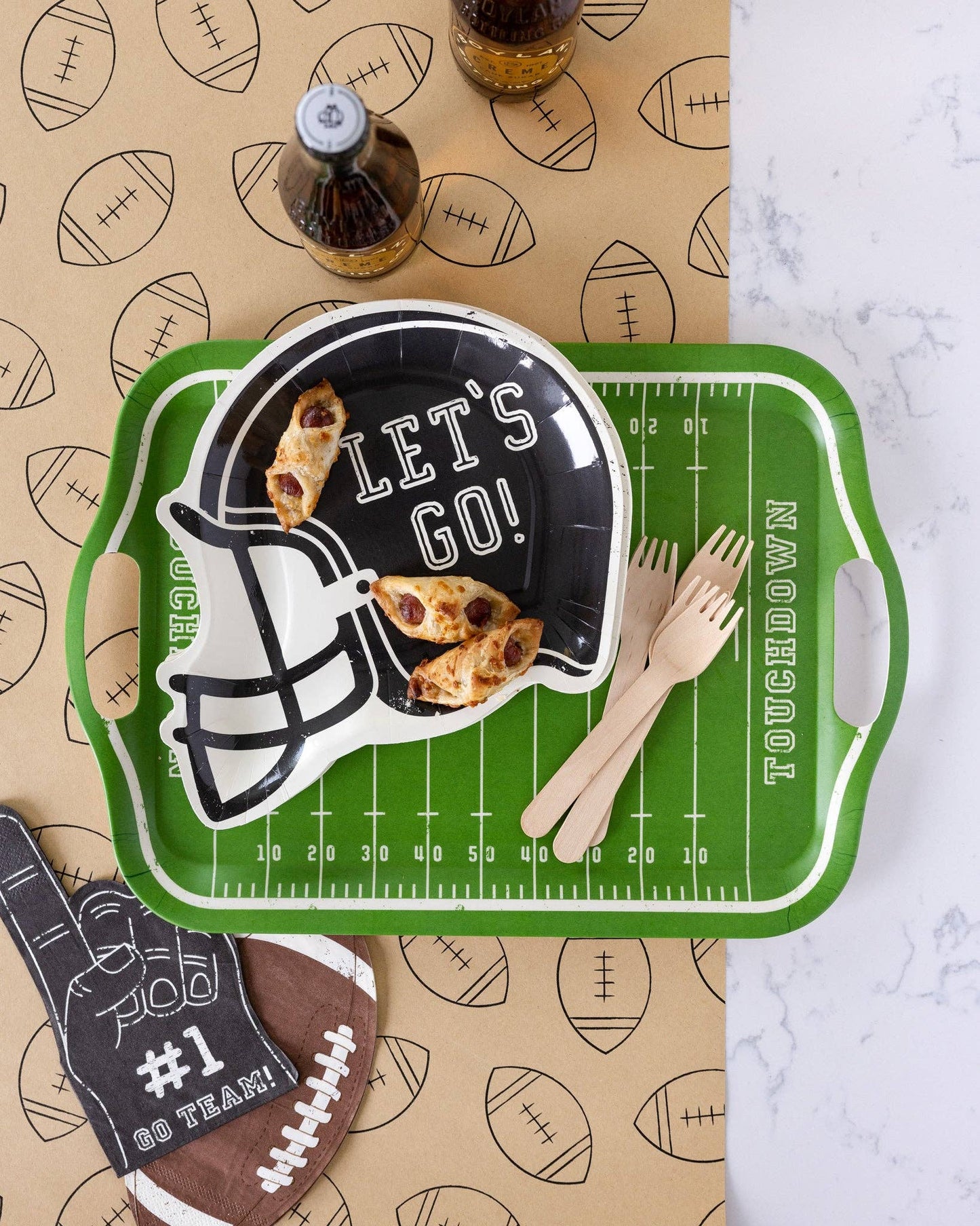 FOOTBALL KRAFT TABLE RUNNER