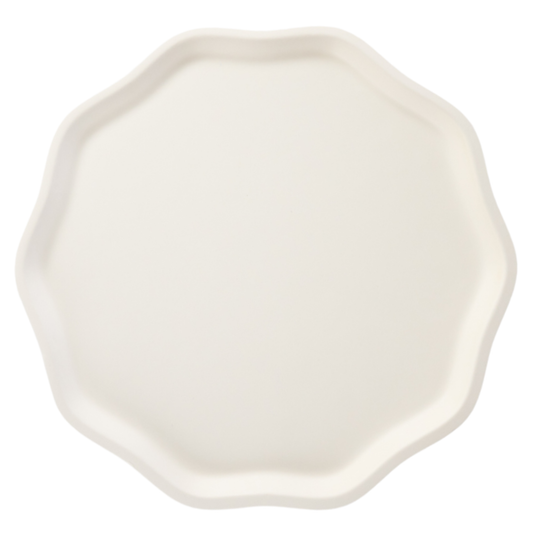 CREAM COMPOSTABLE PLATES