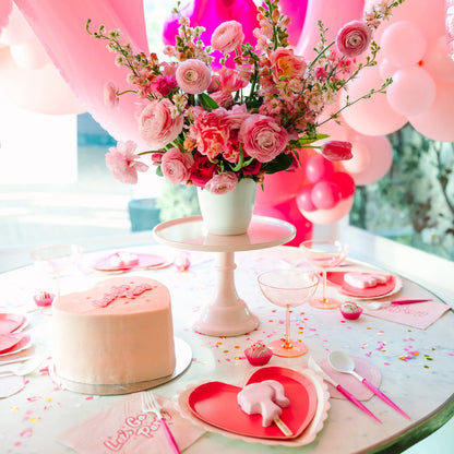 HOT PINK HEART PLATES