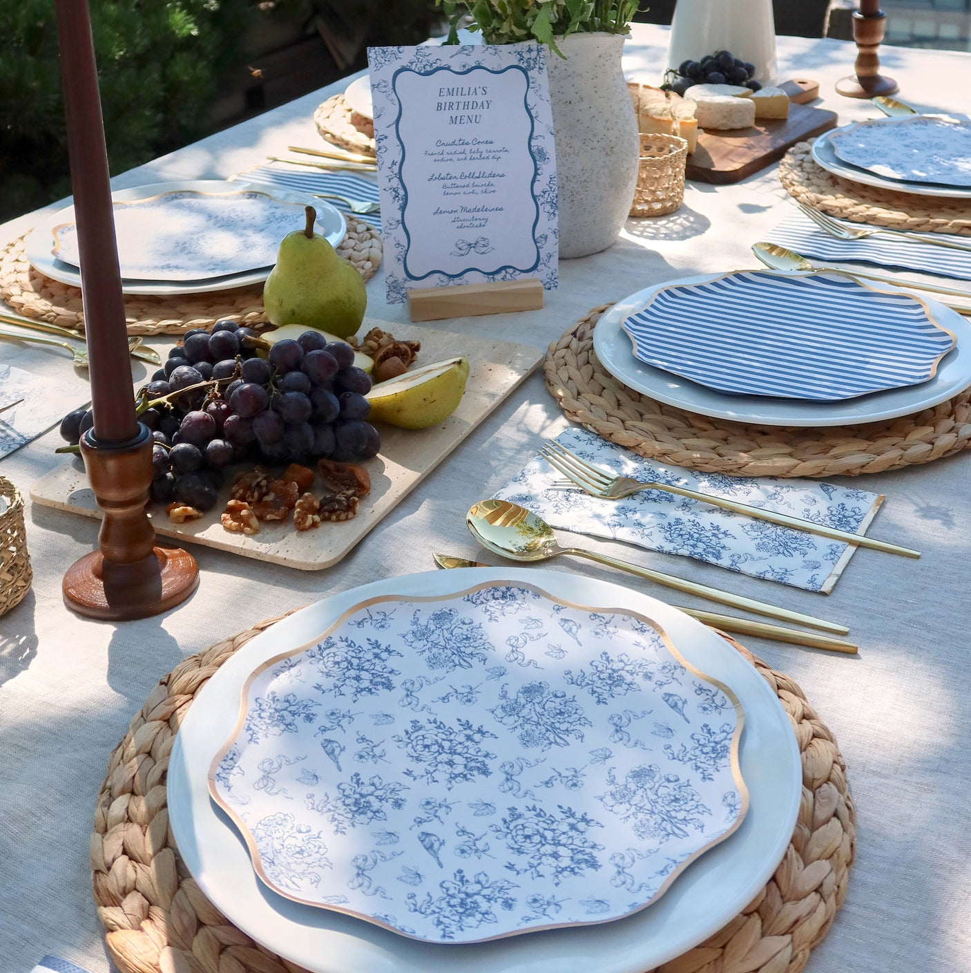 HAMPTONS TOILE PLATES