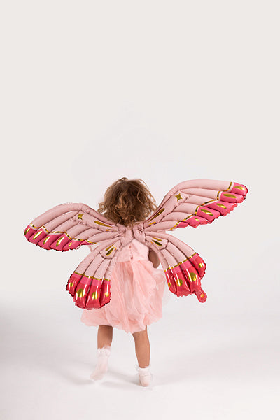 PINK BUTTERFLY WINGS FOIL BALLOON