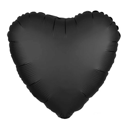 BLACK LUXE HEART FOIL BALLOON