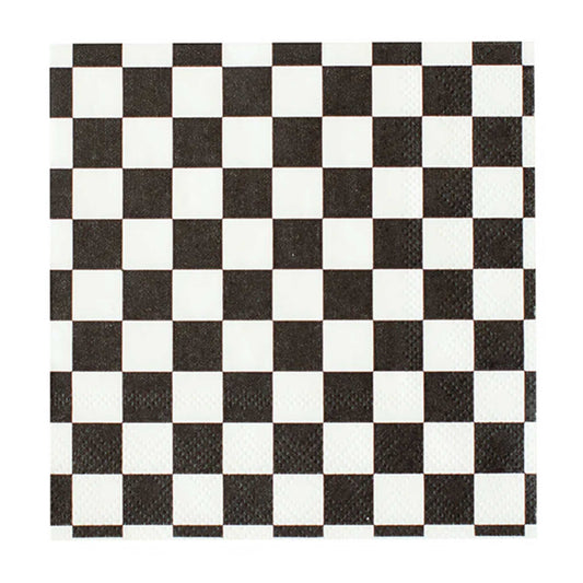 BLACK CHECKER NAPKIN