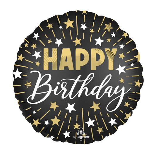 BLACK & GOLD BIRTHDAY FOIL BALLOON