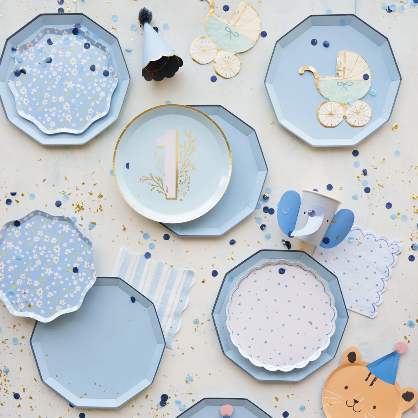 BLUE DECAGON PLATES