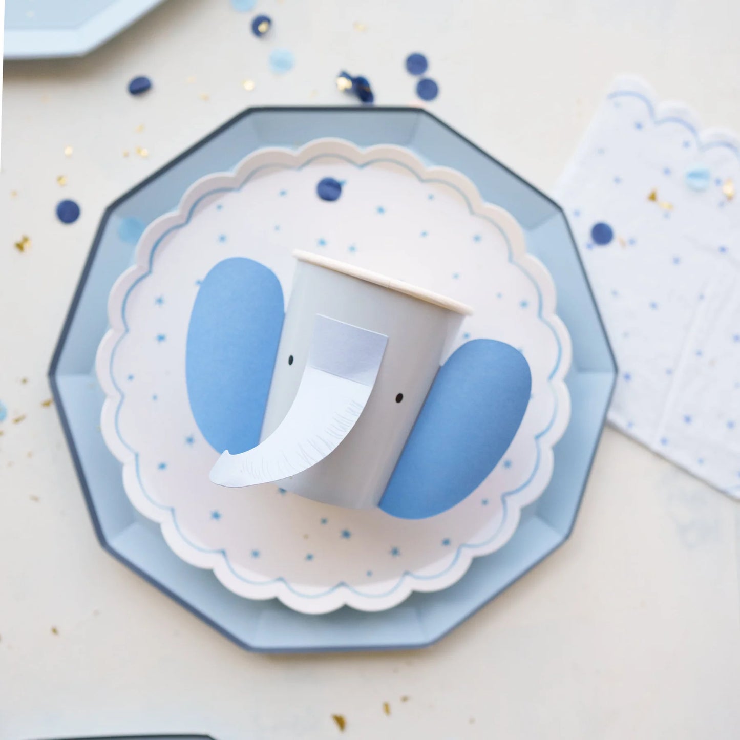 BLUE DECAGON PLATES