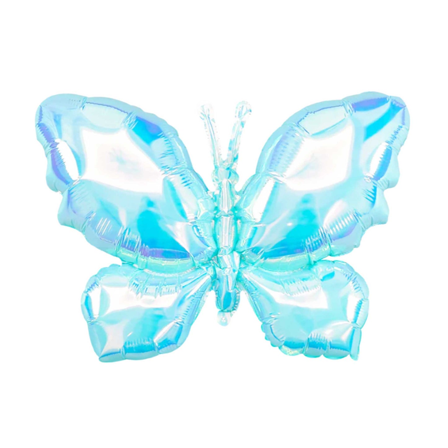 BLUE IRIDESCENT BUTTERFLY FOIL BALLOON