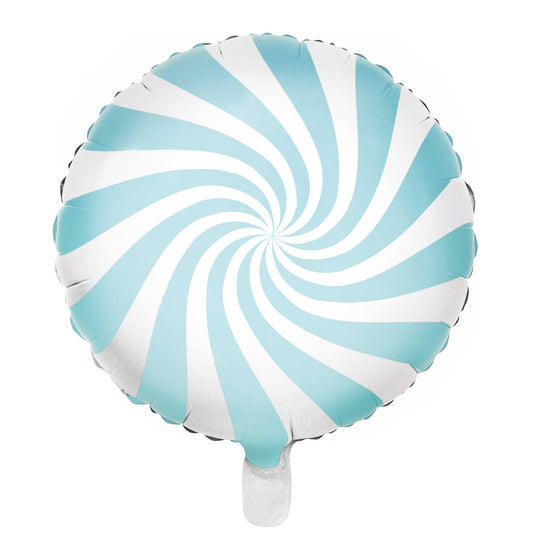 PASTEL BLUE CANDY SWIRL FOIL BALLOON