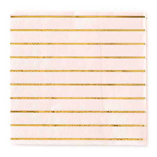 BLUSH AND GOLD STRIPED NAPKIN