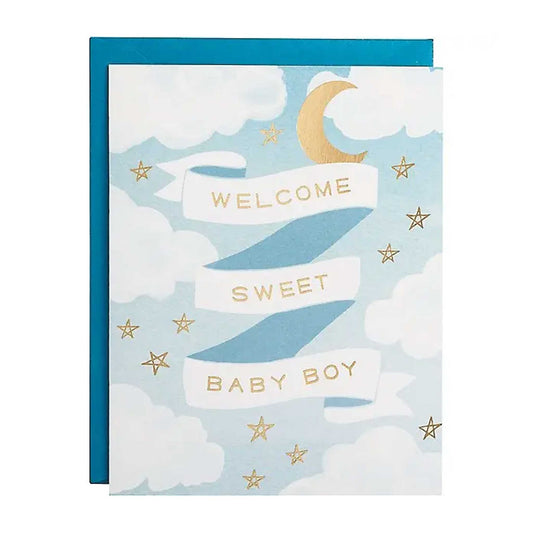 WELCOME SWEET BABY BOY CARD