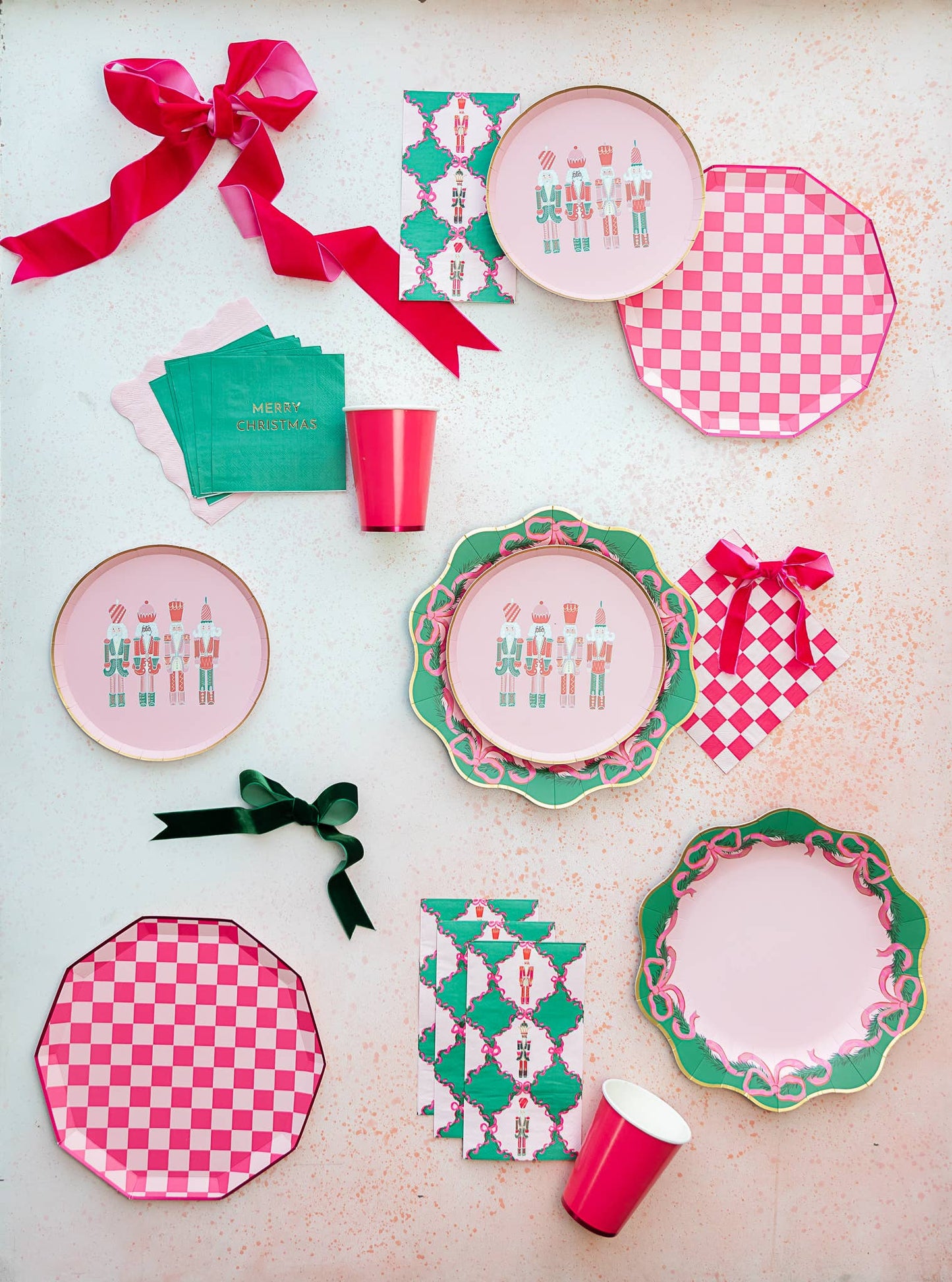 GREEN MERRY CHRISTMAS NAPKINS