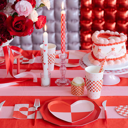 CHECKERED HEART PLATES