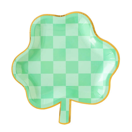 CHECKERED SHAMROCK PLATES