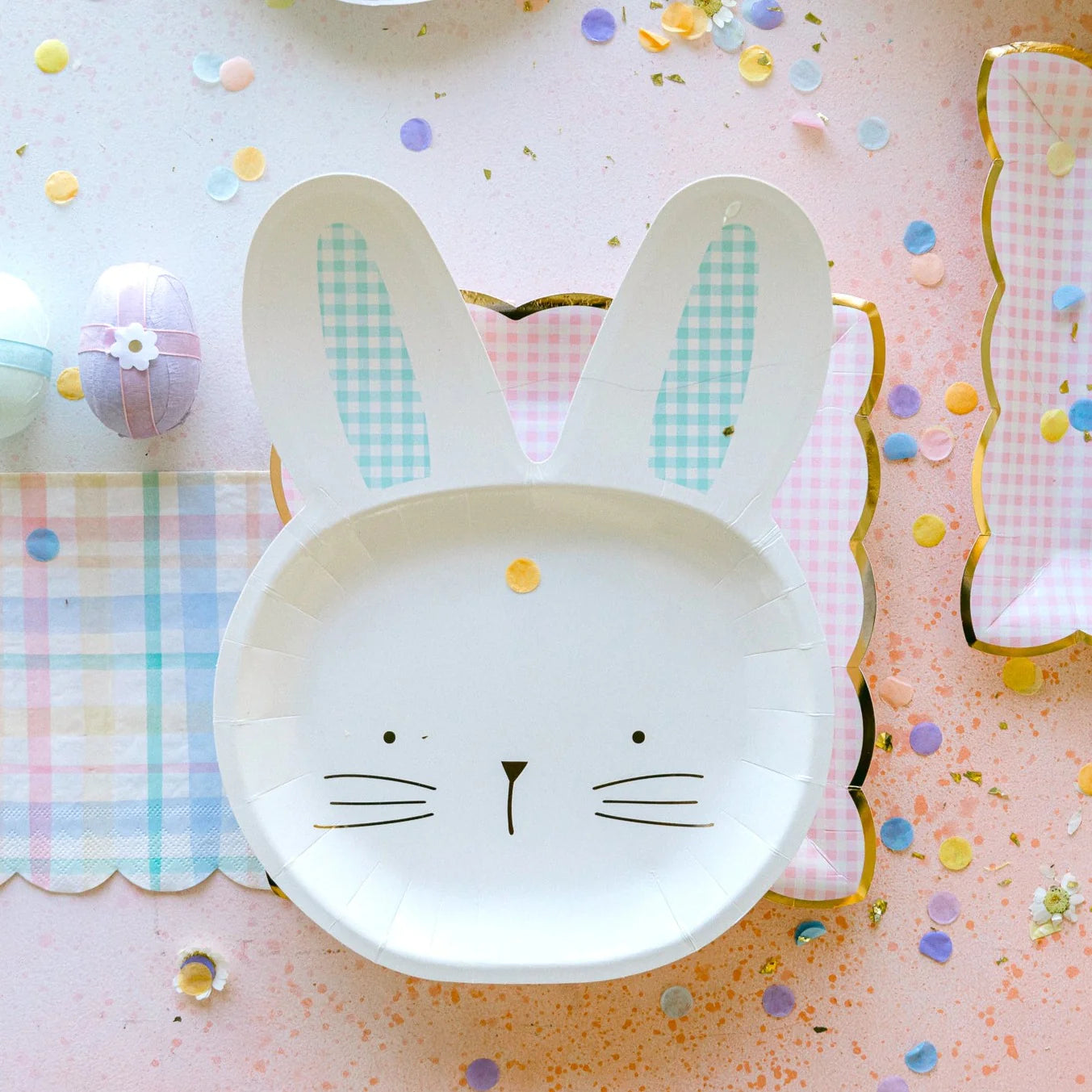 GINGHAM BUNNY PLATES