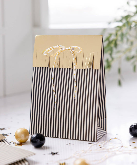 BLACK AND GOLD TREAT BAGS