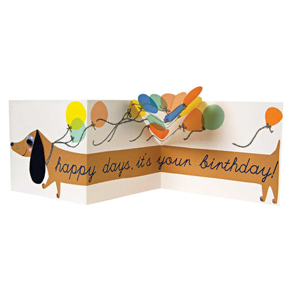 SAUSAGE DOG BIRTHDAY CARD