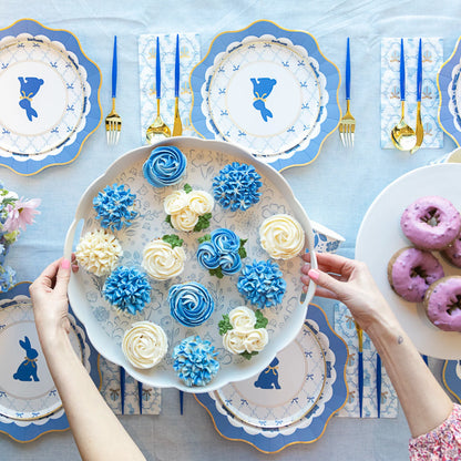 BLUE FLORAL PLATES