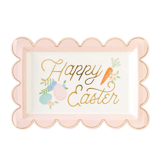 HAPPY EASTER SCALLOPED PLATES