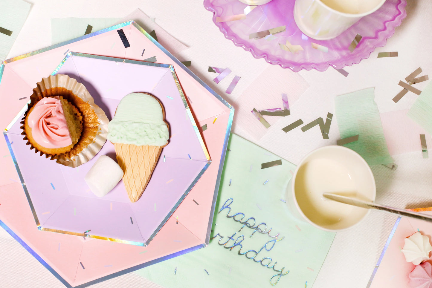 PASTEL SPRINKLE PLATE SET