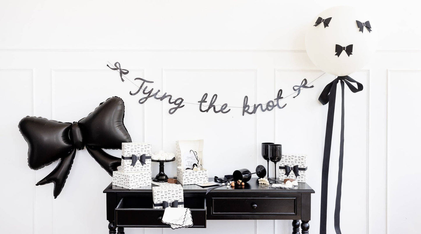 TYING THE KNOT GLITTER BANNER
