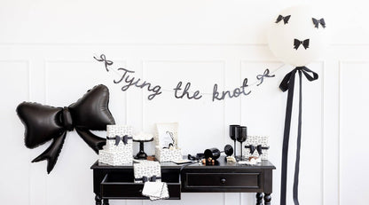 TYING THE KNOT GLITTER BANNER