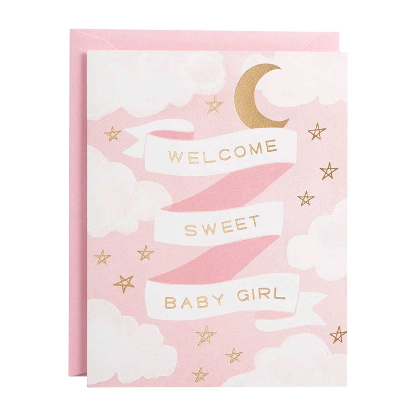 WELCOME SWEET BABY GIRL CARD