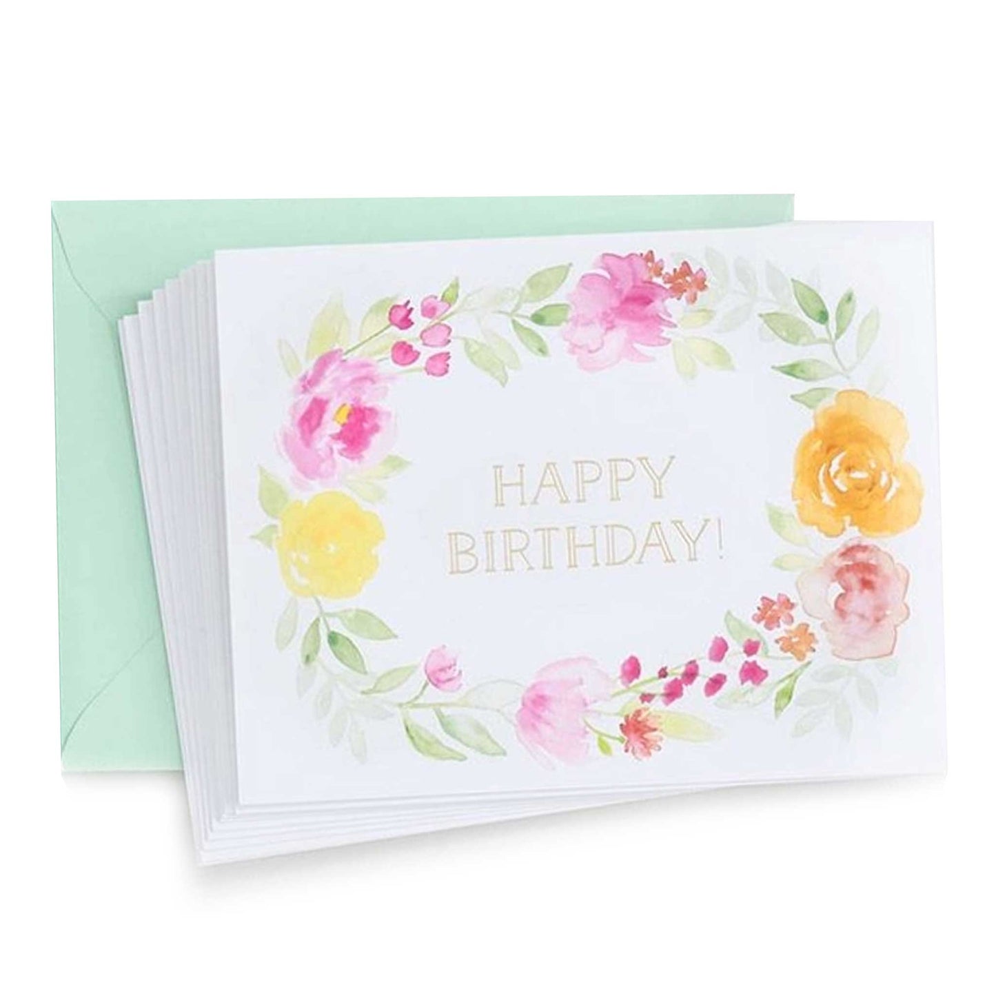 FLORAL WREATH BIRTHDAY CARD